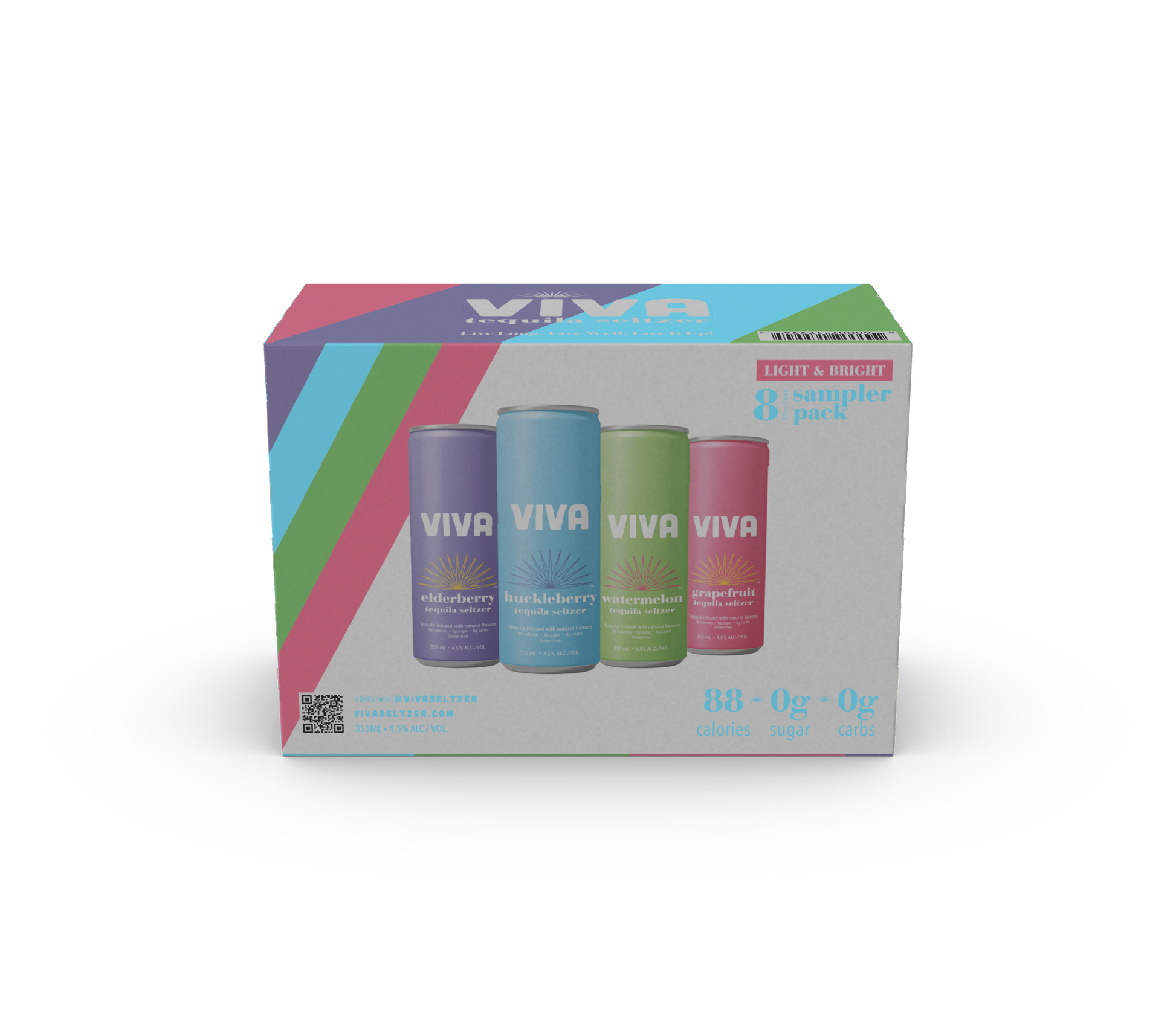 Viva Tequila Seltzer Sampler Pack - Light & Bright 8 Pack – Viva Viva Tequila Seltzer Sampler Pack - Light & Bright 8 Pack – Viva