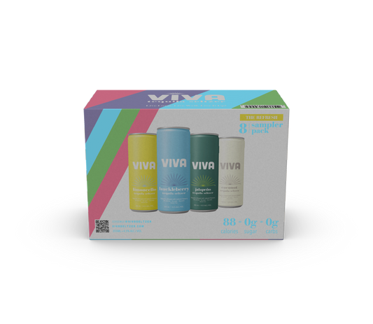 Viva Tequila Seltzer Sampler Pack - The Refresh 8 Pack